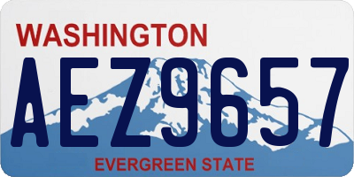 WA license plate AEZ9657