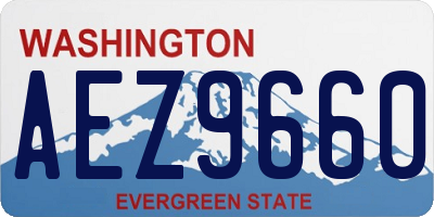 WA license plate AEZ9660