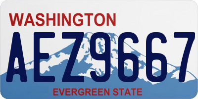 WA license plate AEZ9667