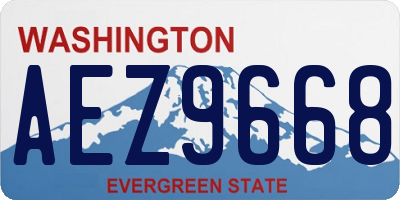 WA license plate AEZ9668