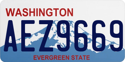 WA license plate AEZ9669