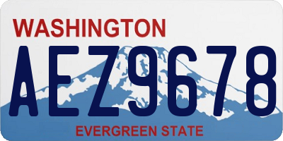 WA license plate AEZ9678