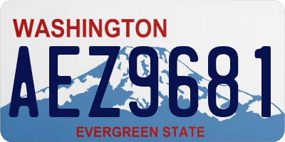 WA license plate AEZ9681