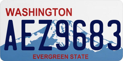 WA license plate AEZ9683