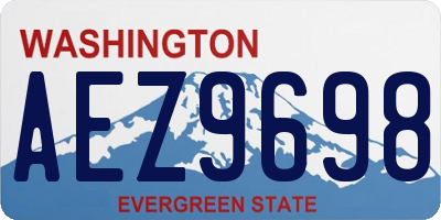 WA license plate AEZ9698