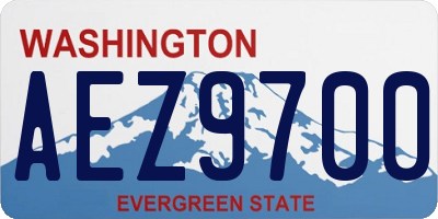 WA license plate AEZ9700