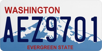 WA license plate AEZ9701