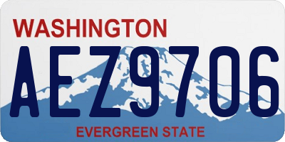 WA license plate AEZ9706