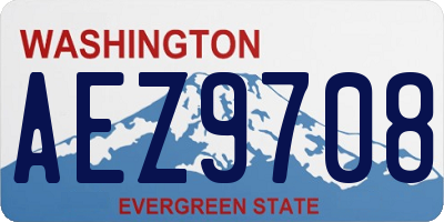 WA license plate AEZ9708