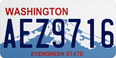 WA license plate AEZ9716