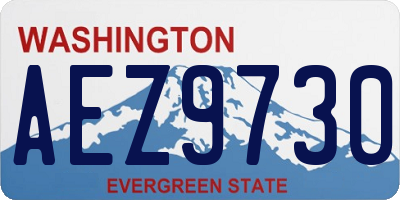 WA license plate AEZ9730