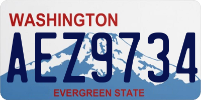 WA license plate AEZ9734