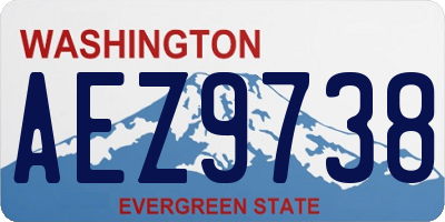 WA license plate AEZ9738