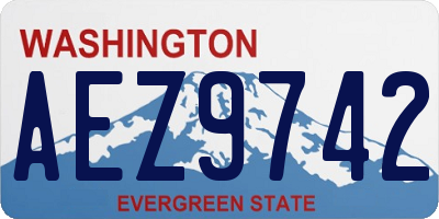 WA license plate AEZ9742