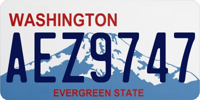 WA license plate AEZ9747