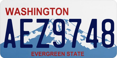 WA license plate AEZ9748