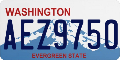 WA license plate AEZ9750