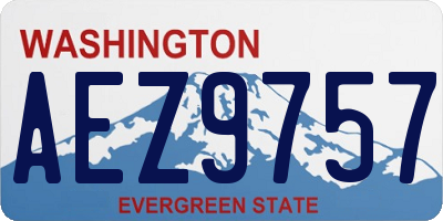 WA license plate AEZ9757