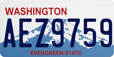 WA license plate AEZ9759