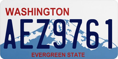WA license plate AEZ9761
