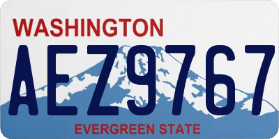 WA license plate AEZ9767