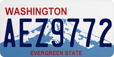 WA license plate AEZ9772