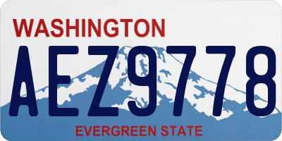 WA license plate AEZ9778