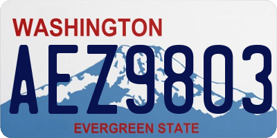 WA license plate AEZ9803