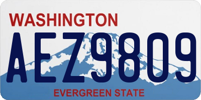 WA license plate AEZ9809