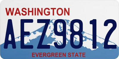 WA license plate AEZ9812
