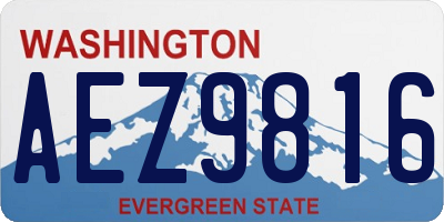 WA license plate AEZ9816