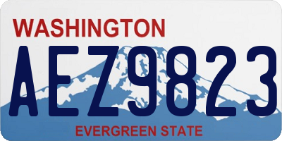 WA license plate AEZ9823