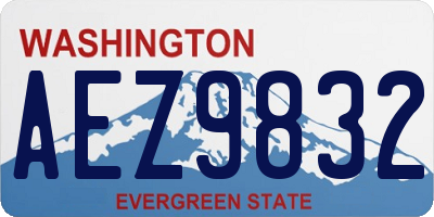 WA license plate AEZ9832