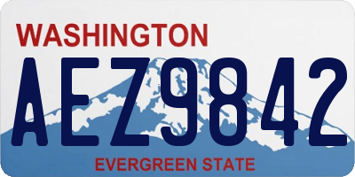 WA license plate AEZ9842