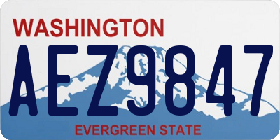 WA license plate AEZ9847