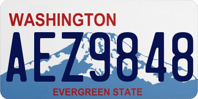 WA license plate AEZ9848