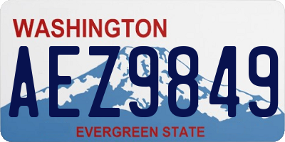 WA license plate AEZ9849