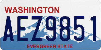 WA license plate AEZ9851