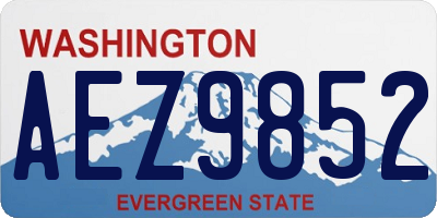 WA license plate AEZ9852