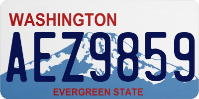 WA license plate AEZ9859