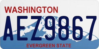 WA license plate AEZ9867