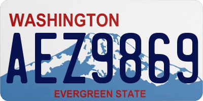 WA license plate AEZ9869