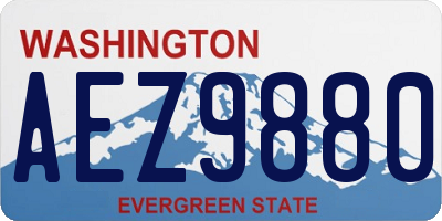 WA license plate AEZ9880