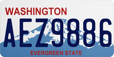 WA license plate AEZ9886