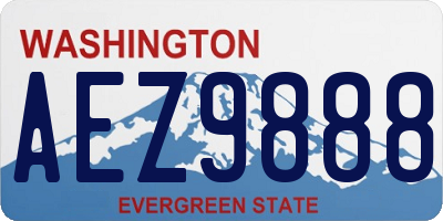 WA license plate AEZ9888