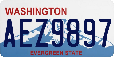 WA license plate AEZ9897