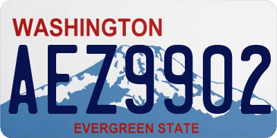 WA license plate AEZ9902