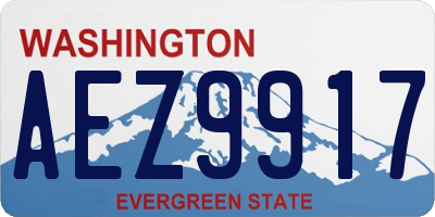 WA license plate AEZ9917