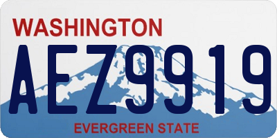 WA license plate AEZ9919