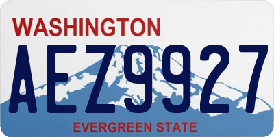 WA license plate AEZ9927